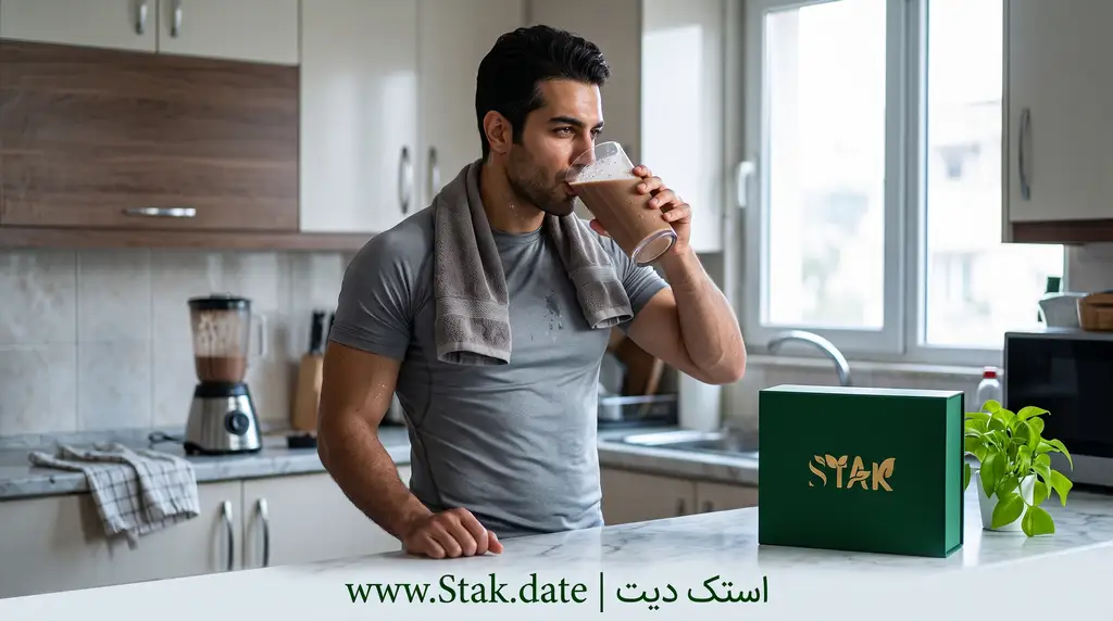 اسموتی خرمای استک برای بدنسازی