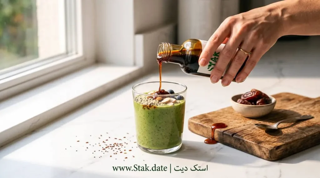 اسموتی با شیره خرمای طبیعی استک